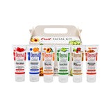 A DermaShine Fruit Facial Kit containing six white tubes 