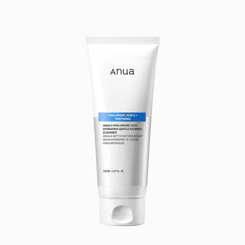 Tube of anua skincare product on a white background