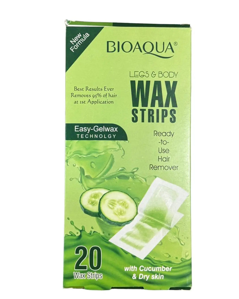 BioAqua Wax Strips with Cucumber for Dry Skin 20pcs