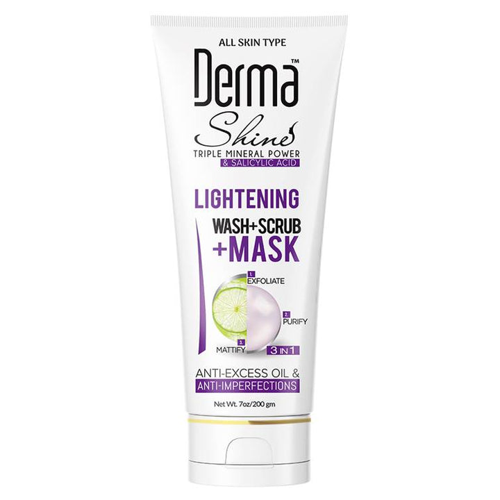 Derma Shine Lightening Wash + Scrub + Mask 3 in 1 200g
