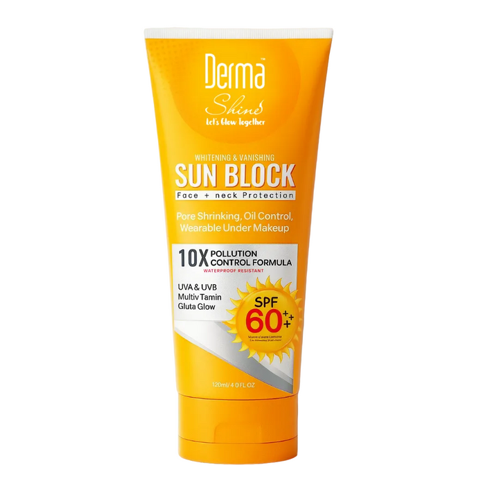 Derma Shine Sunblock SPF 60 Face & Neck 120ml
