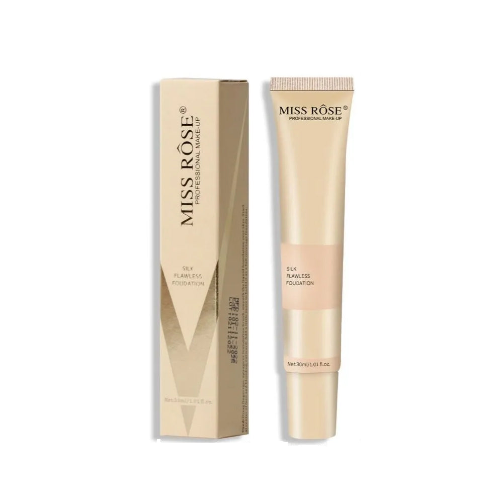 Miss Rose Silk Flawless Foundation 30ml - Gold Tube and Box