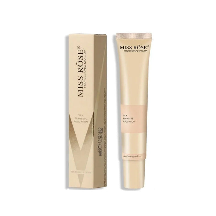 Miss Rose Silk Flawless Foundation 30ml - Gold Tube and Box